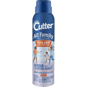image:imageCutter All Family Insect Repellent 4 Ounces DEETFree Alternative Lightweight Aerosol Spray Repels Mosquitoes and Ticks for Up to 8 Hours of Complete Protection for The Entire Family1 Pack