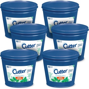image:imageCutter Candle 17 Ounces Outdoor Candle Made with Real Citronella Oil and Cornmint Oil Reduces The Presence of Mosquitoes with A Light Fragrant Citronella and Mint Scent 6 PackBlue Bucket Pack of 6