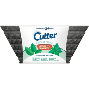 image:imageCutter Candle Outdoor Soy Wax Candle Made with Real Citronella Oil and Cornmint Oil Reduces The Presence of Mosquitoes with A Light Fragrant Citronella and Mint Scent 11 Ounces20 Oz Pack of 1