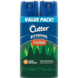image:imageCutter Backwoods Insect Repellent 2 Count Mosquito Repellent 25 DEET Sweat Resistent 11 Ounce Aerosol SprayTwin Pack